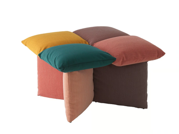 PILLOW 218 - Upholstered fabric stool by Et al. - view 2